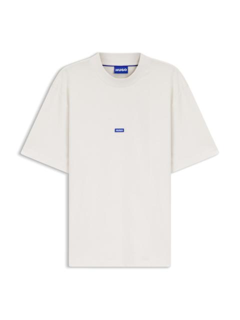 COTTON-JERSEY T-SHIRT WITH BLUE LOGO PATCH