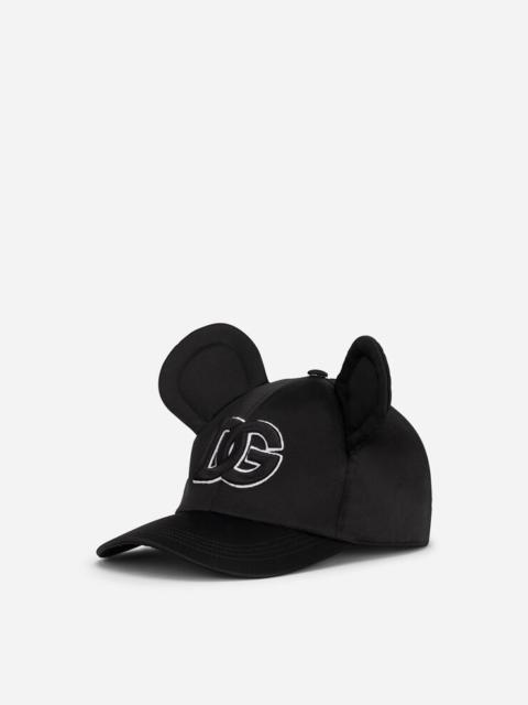 Satin baseball cap with DG patch