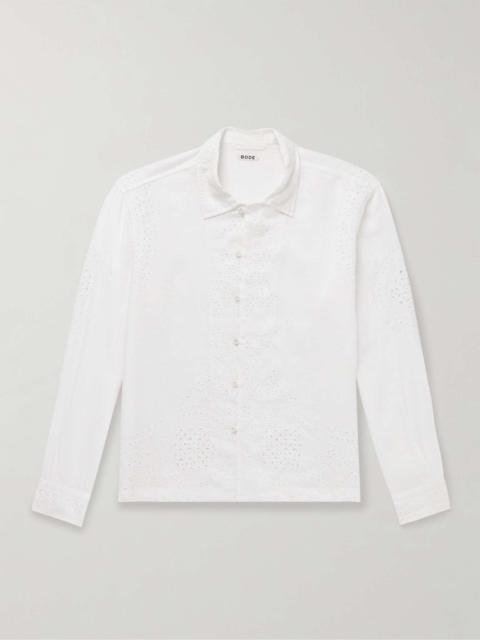 Belvoir Broderie Anglaise Linen Shirt