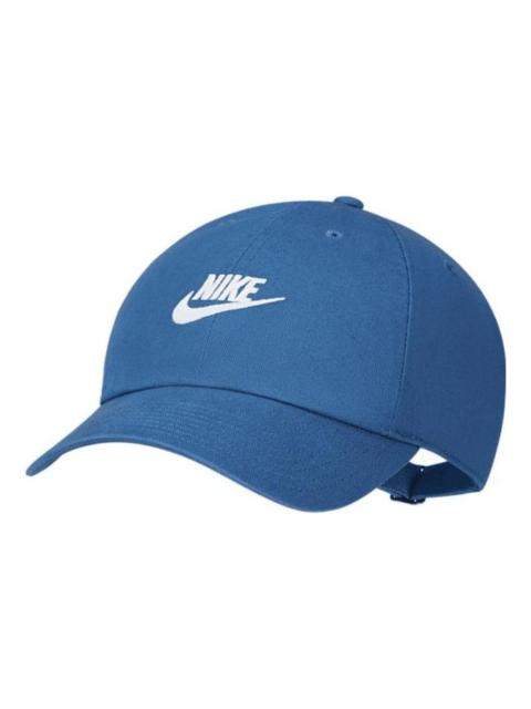 Nike Sportswear Heritage86 Futura Washed Adjustable Back Hat 'Blue' 913011-408