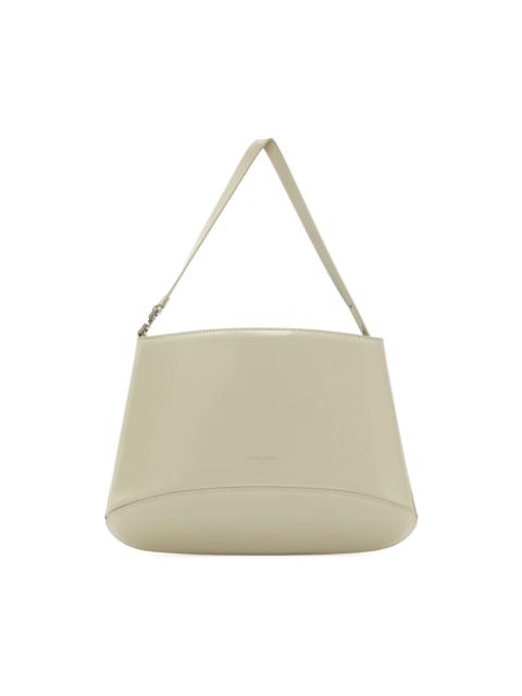 Beige Leather Shoulder Bag
