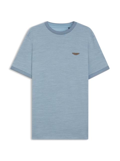 BOSS X ASTON MARTIN T-SHIRT IN WOOL-COTTON JACQUARD