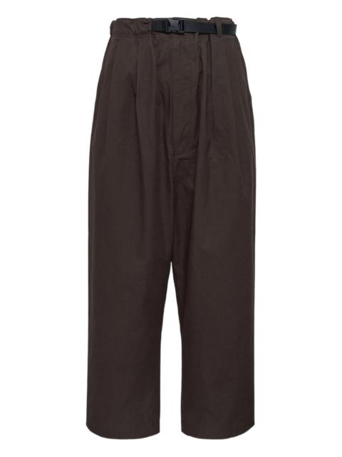 belted-waist trousers