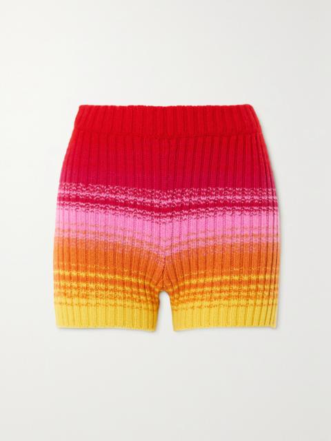 Morphe Striped Ribbed Cashmere Shorts