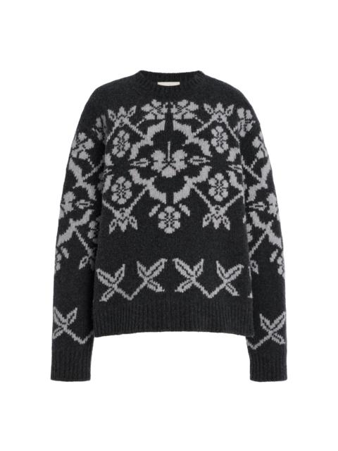 Georgia Fair Isle Wool Sweater grey