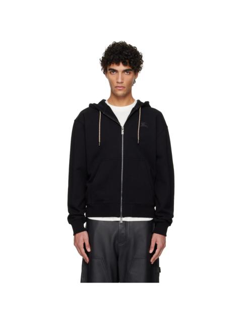 Black Rory Check Patch Hoodie