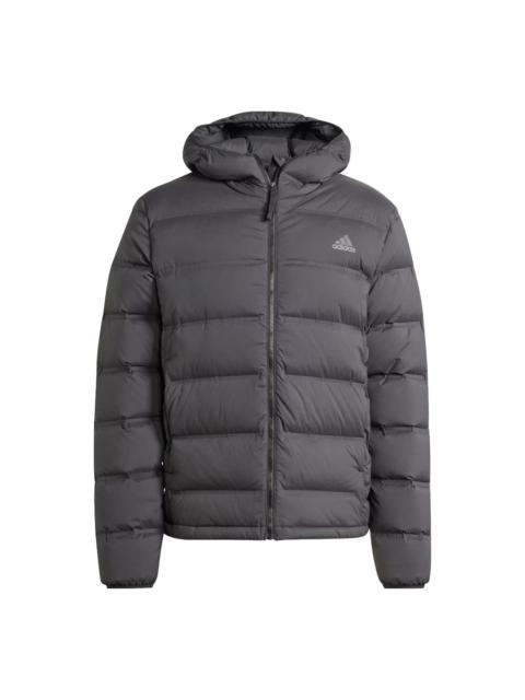 adidas Helionic Stretch Hooded Down Jacket 'Black' IK3174