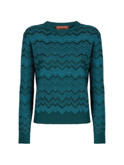 chevron-pattern sweater
