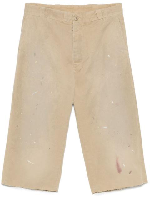 paint-splatter shorts