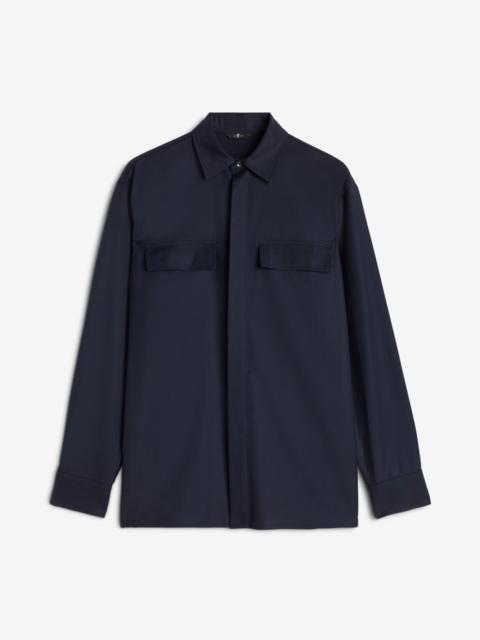 Fluid Overshirt In Navy
