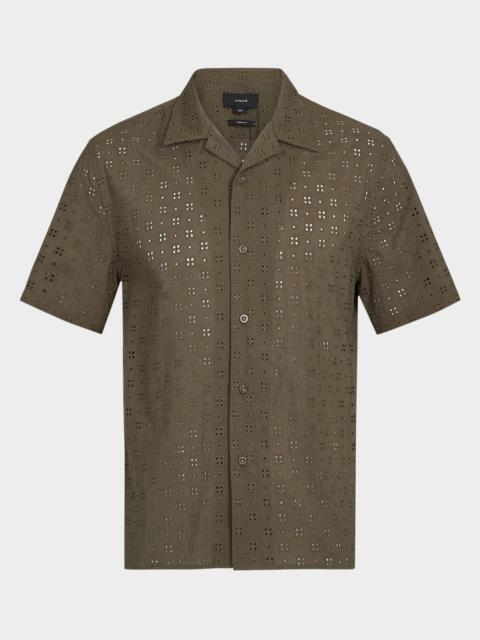Men's Cotton Eyelet Short-Sleeve Shirt