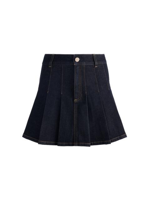 SUZIE DENIM PLEATED MINI SKIRT
