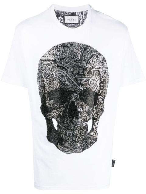 skull-print cotton T-shirt