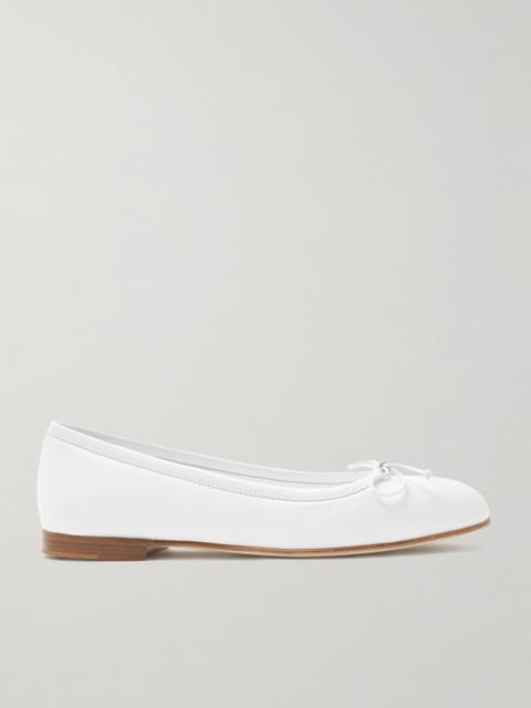 Veralli bow-detailed leather ballet flats White