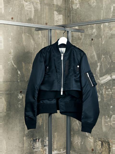 Nylon Twill x Wool Melton Blouson
