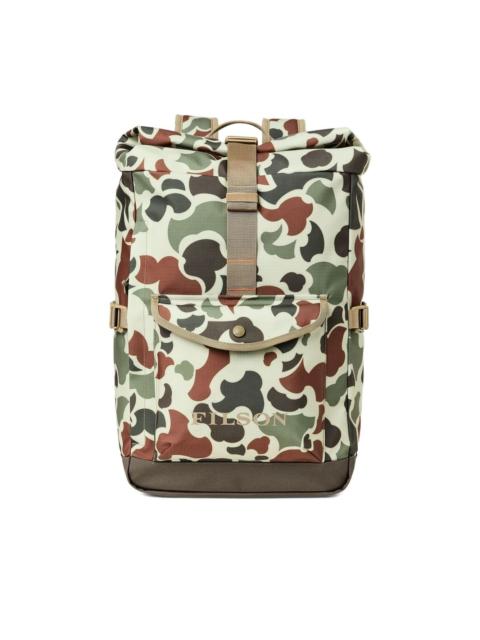 camouflage-print backpack