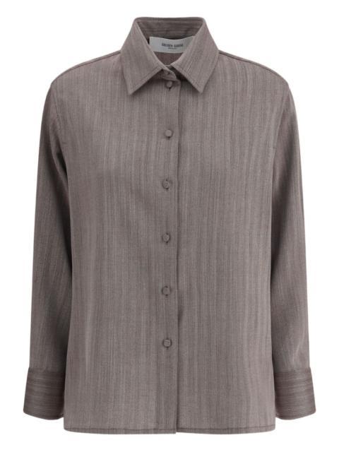 button-fastening shirt