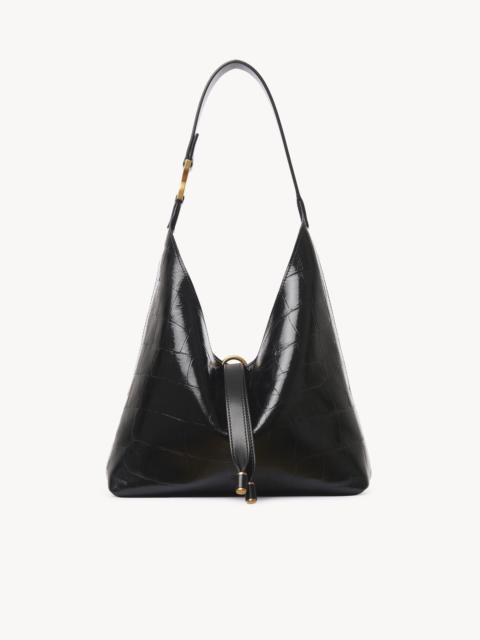 SMALL MARCIE HOBO BAG IN CROCO-EFFECT LEATHER
