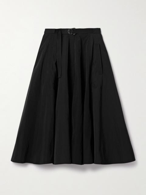Crinkled-shell Midi Skirt