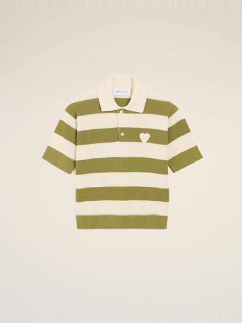 WHITE COTTON SHORT SLEEVES AMI DE COEUR POLO