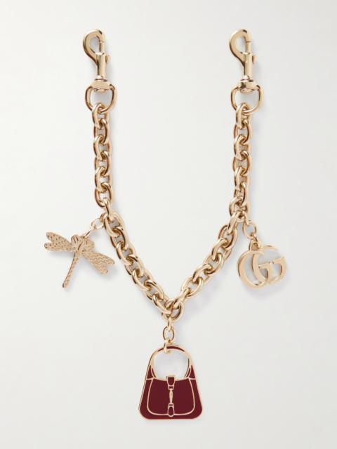 Gold-tone And Enamel Keychain