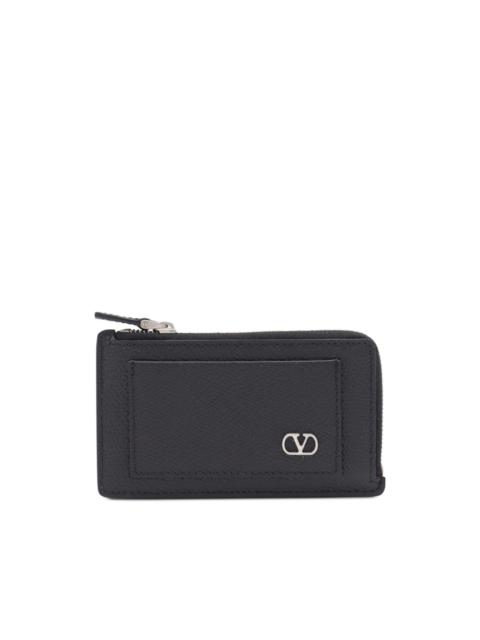 VLogo leather cardholder
