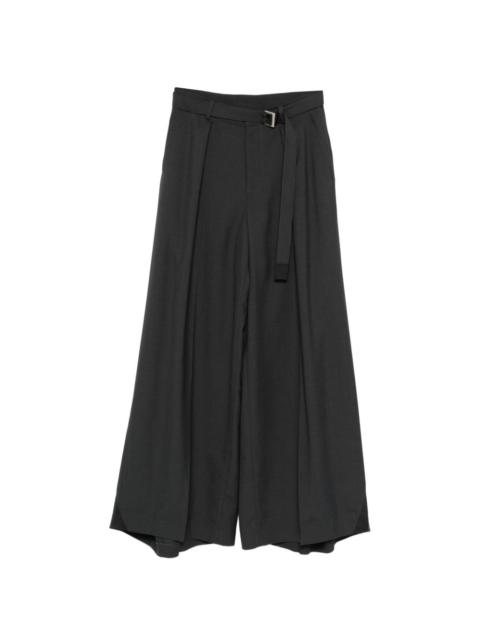 belted pleated trousers