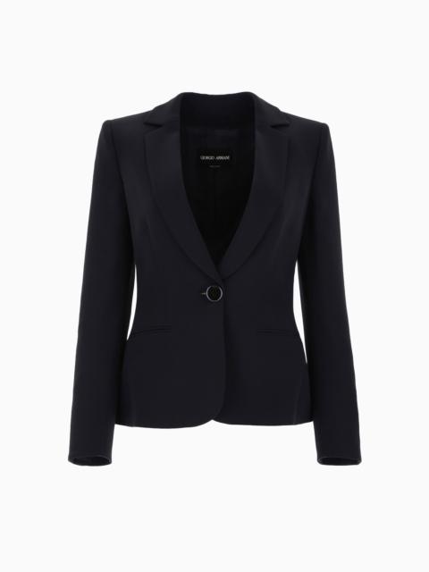 Mulberry silk single-breasted jacket