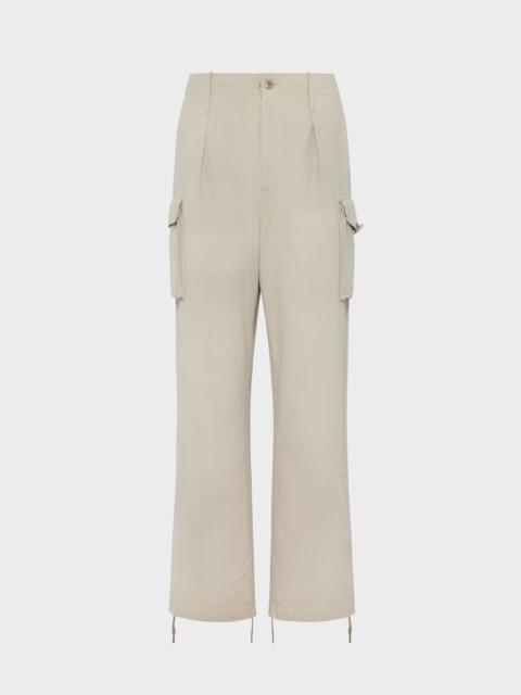 Cotton-blend cargo trousers