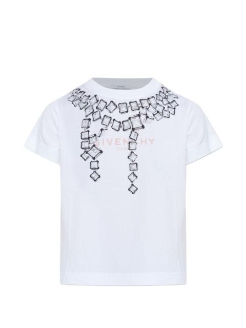 Deconstructed Crystals-print T-shirt