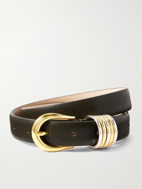 Hollyhock leather belt Dark green