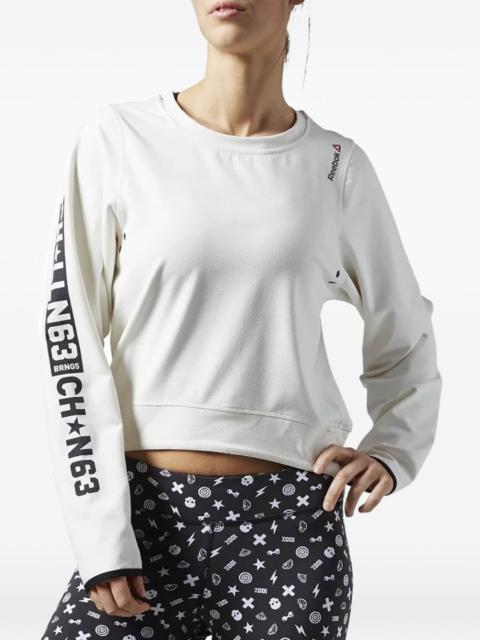 long-sleeve crew-neck sweatshirt