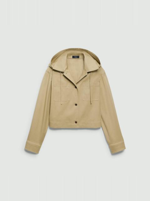 Hooded Jacket in Cotton Chino
