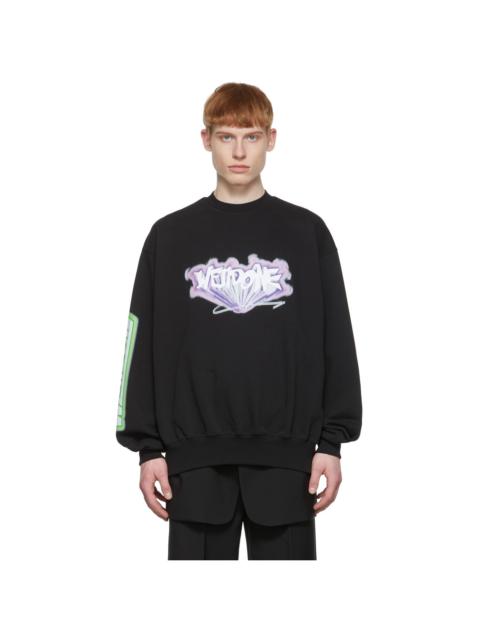 Black Cotton Sweatshirt