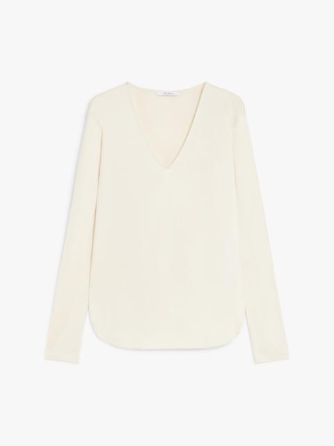 ALIAS Silk interlock V-neck T-shirt