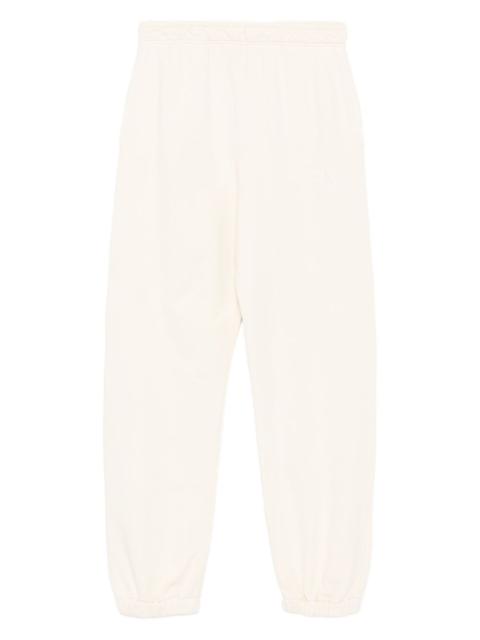 elastic-ankles cotton trousers