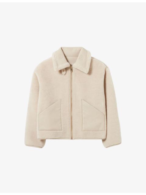 Zipped Shearling-Effect Coat