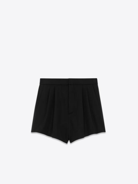 tuxedo shorts in saint laurent grain de poudre