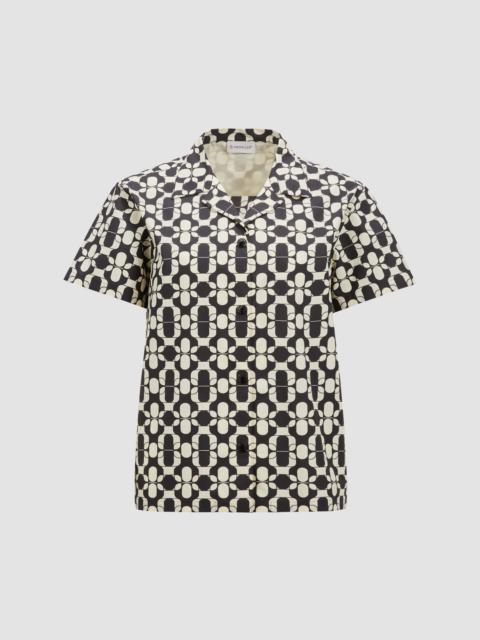 Geometric Print Cotton Short Sleeve Shirt