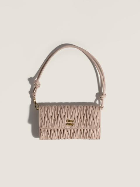 Matelassé nappa leather wallet