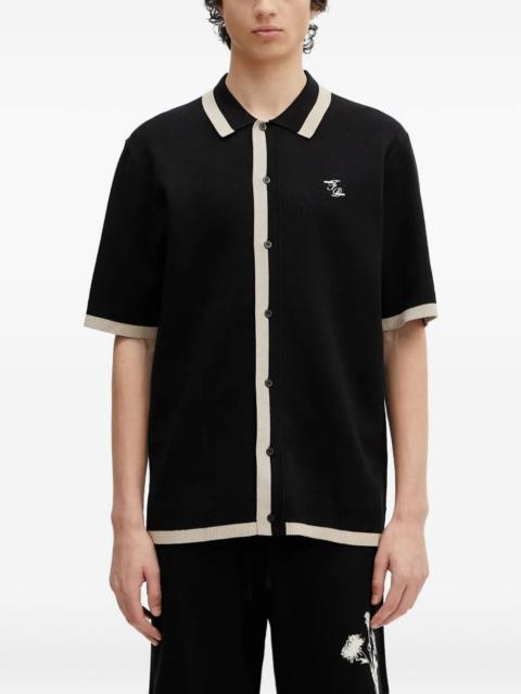 floral-print knitted shirt