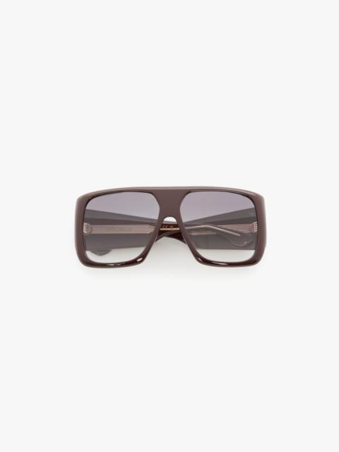 Oversized Soft Square Acetate Frame In Burgundy