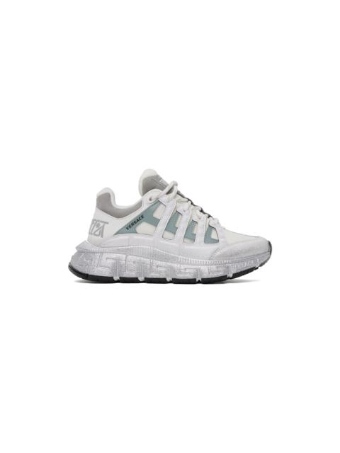 White & Silver Trigreca Sneakers