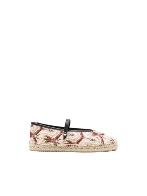 patterned strappy espadrilles
