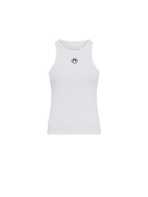 Moon Logo Ribbed Jersey Tank Top