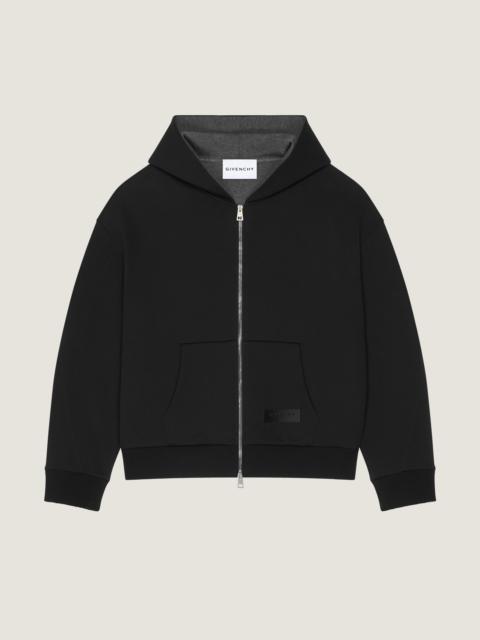 COUTURE SEAM ZIPPED HOODIE IN SCUBA