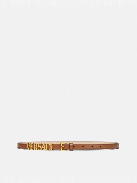 Versace Logo Leather Belt 0.6"