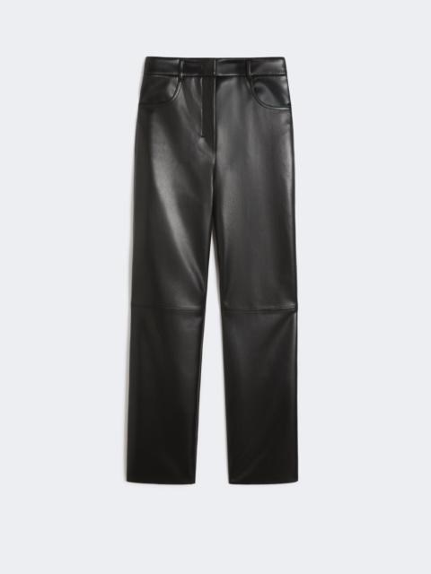 Coated fabric trousers - BLACK
