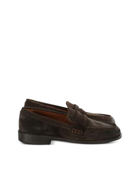 penny-strap leather loafers