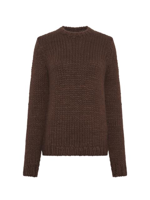 Poros Knit Sweater in Chocolate Cashmere